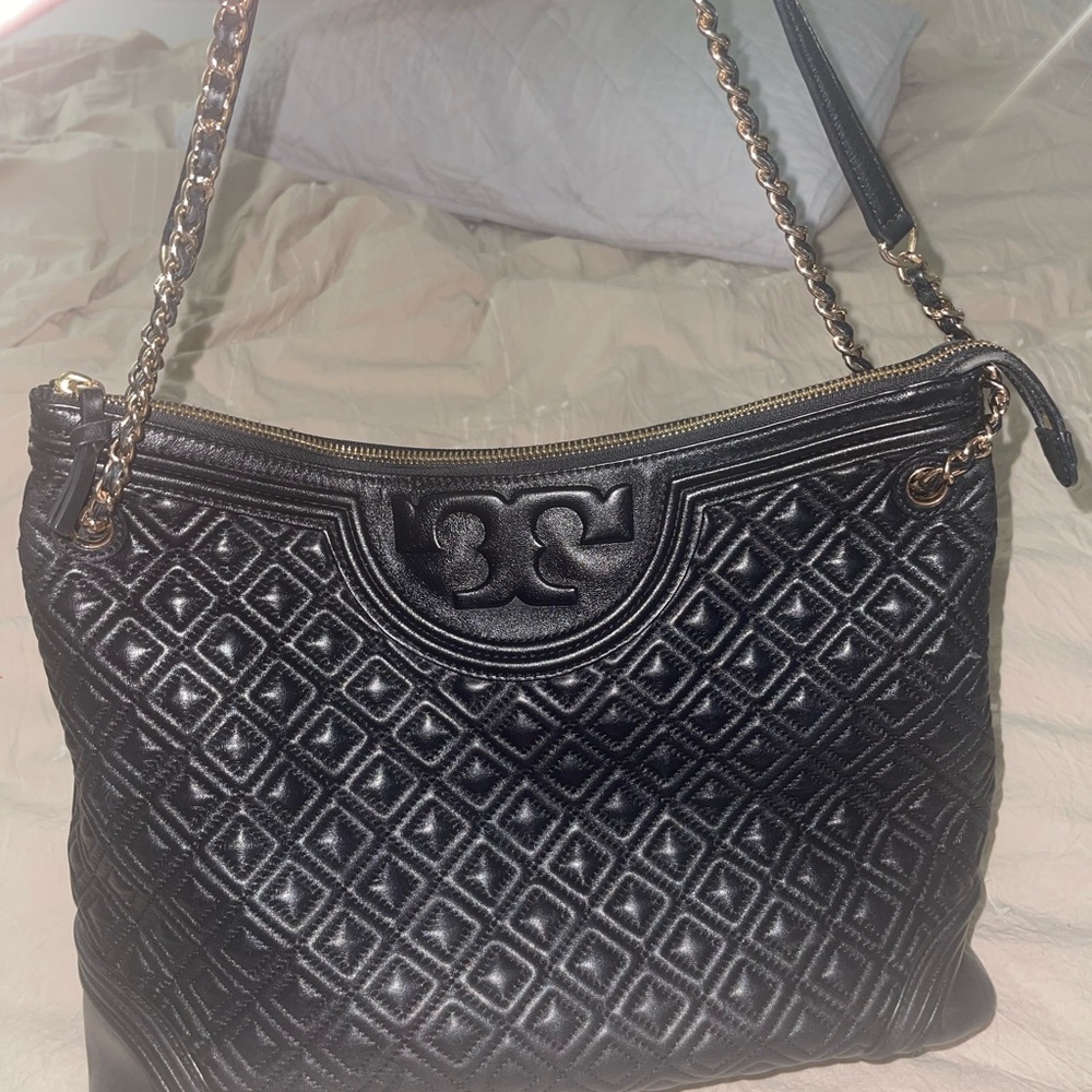 Tory Burch Black Quilted Shoulder Bag
